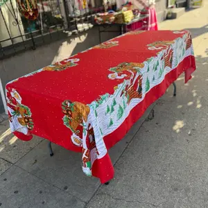 Christmas table cloth mantel navideño