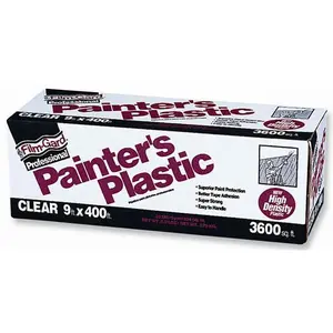 212 MAIN Professional Painter's Plastic, 9ft x 400ft Film-Gard 03509H, Easy Handling High-Density Paint Protection for DIY Projects
