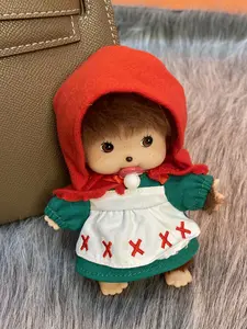 Little Red Riding Hood Monchhichi Plush Keychain – Red Hood & Green Dress That Brings Storybook Joy