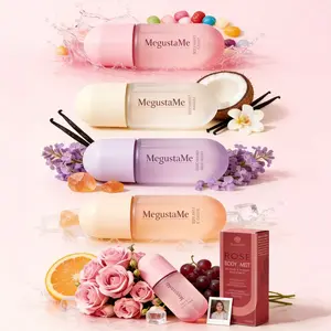 MegustaMe Body Fragrance Mist 5 Floral & Fruity Scents Hydration Soothing 4D Hyaluronic Acid Paraben-Free 100ml Multi-Effect Care Mist