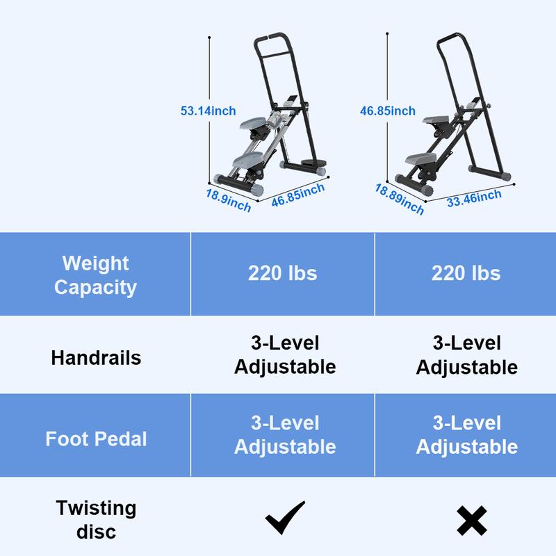 OVER SELF Vertical Climber Exercise Stair Stepper with Handlebar for Full-Body Workout Compact Cardio Climber Exercise Machine Vertical Climber for Home Gym Full Body Workout 220lbs Weight Capacity