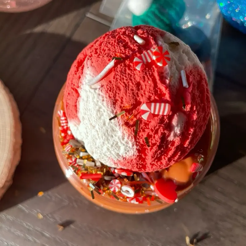 Hot Chocolate Sunday Slime Kit - Chocolate Scented Slime with Clay Scoop Topper & Peppermint Beads for Fun Bubble Pops and Clicks