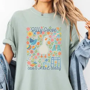 Funny OT Silly Goose Comfort Colors® Shirt, Floral Can't Adl Today Occupational Therapist T-shirt, OT Assistant Student, OT Graduation Gift Cotton Fit
