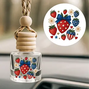 Patriotic Strawberries Hanging Car Diffuser