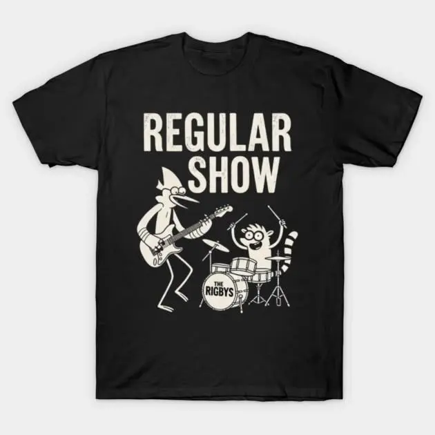 Regular Show Character Graphic Tee, Classic Cartoon Fan T-Shirt, Unisex Streetwear