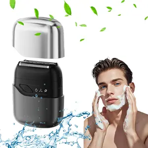 Small travel facial shaver, mini shaver, portable shaver with double floating blades, close range shaving and beard trimmer, fast charging, suitable for holiday gift giving, Cordless Rechargeable Shaver, Precision Beard Trimmer