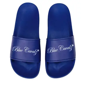 Men's Blue Blue Cavalz Slides Footwear Boy