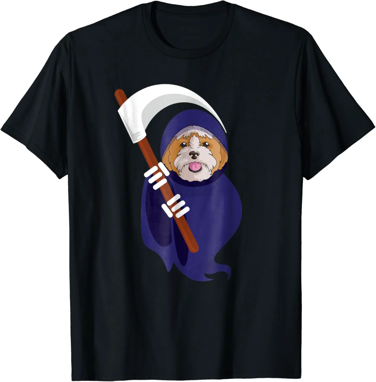 Cute Shih Tzu Grim Reaper T-Shirt Funny Halloween Shirt - Joelalbe Shop 59B07H1ZXC8Y