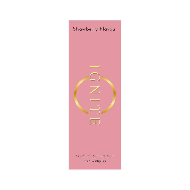 Hot 2026!! Ignite Chocolate Bars - Premium Strawberry flavor Chocolate Squares for Couples - 60% Cocoa, Vegetarian - Crafted with Selected Ingredients for a Delightful Experience - Ideal for Men & Women
