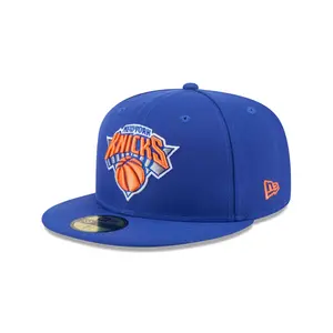 New York Knicks New Era 59FIFTY Fitted Cap – Royal Blue Flat Brim NBA Basketball Hat
