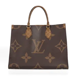 Pre-owned Louis Vuitton Coated Canvas Shoulder Bags Onthego Brown 36006552 hz