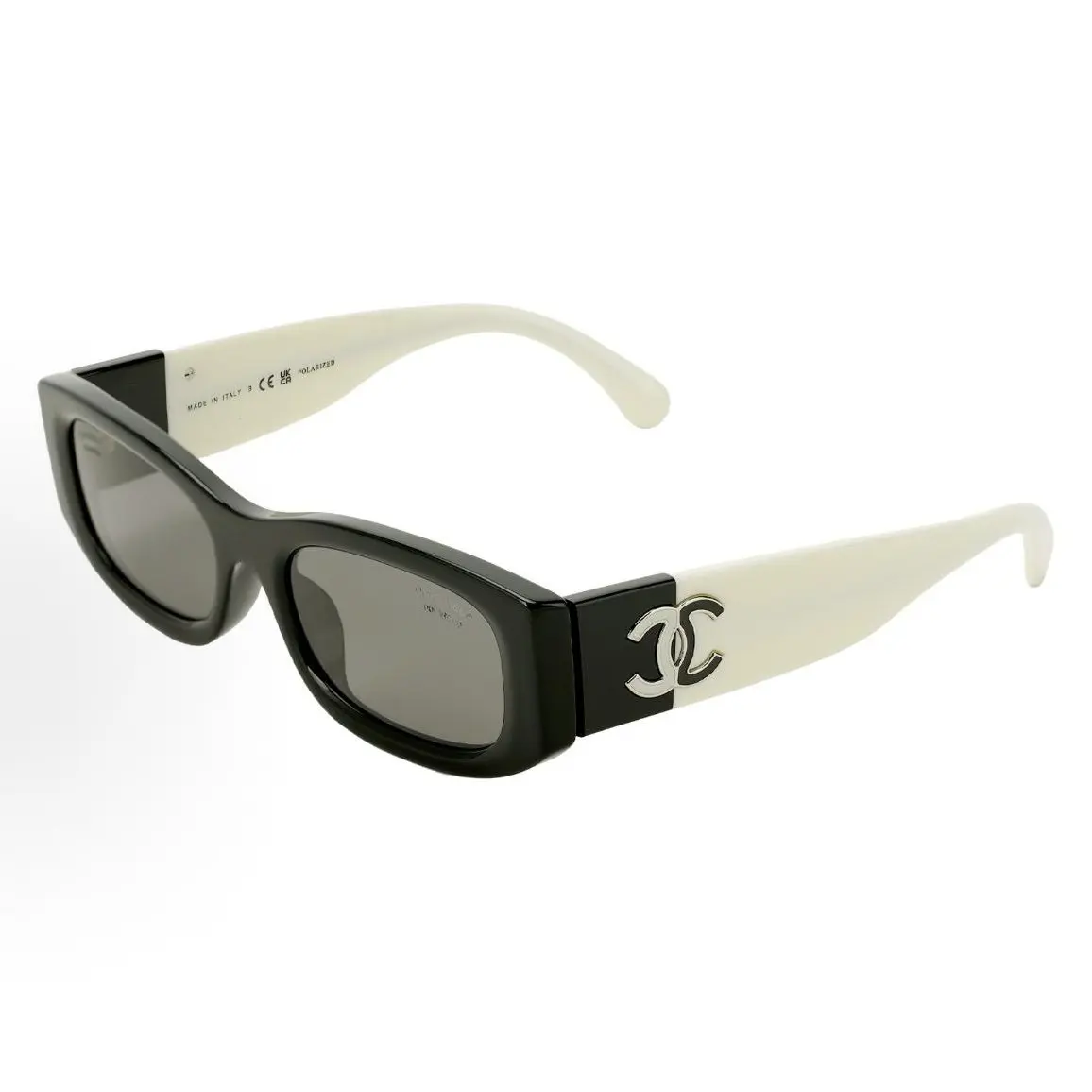 Pre-owned Brand New,Chanel Two Tone Rectangular CC Logo Polarized Shades