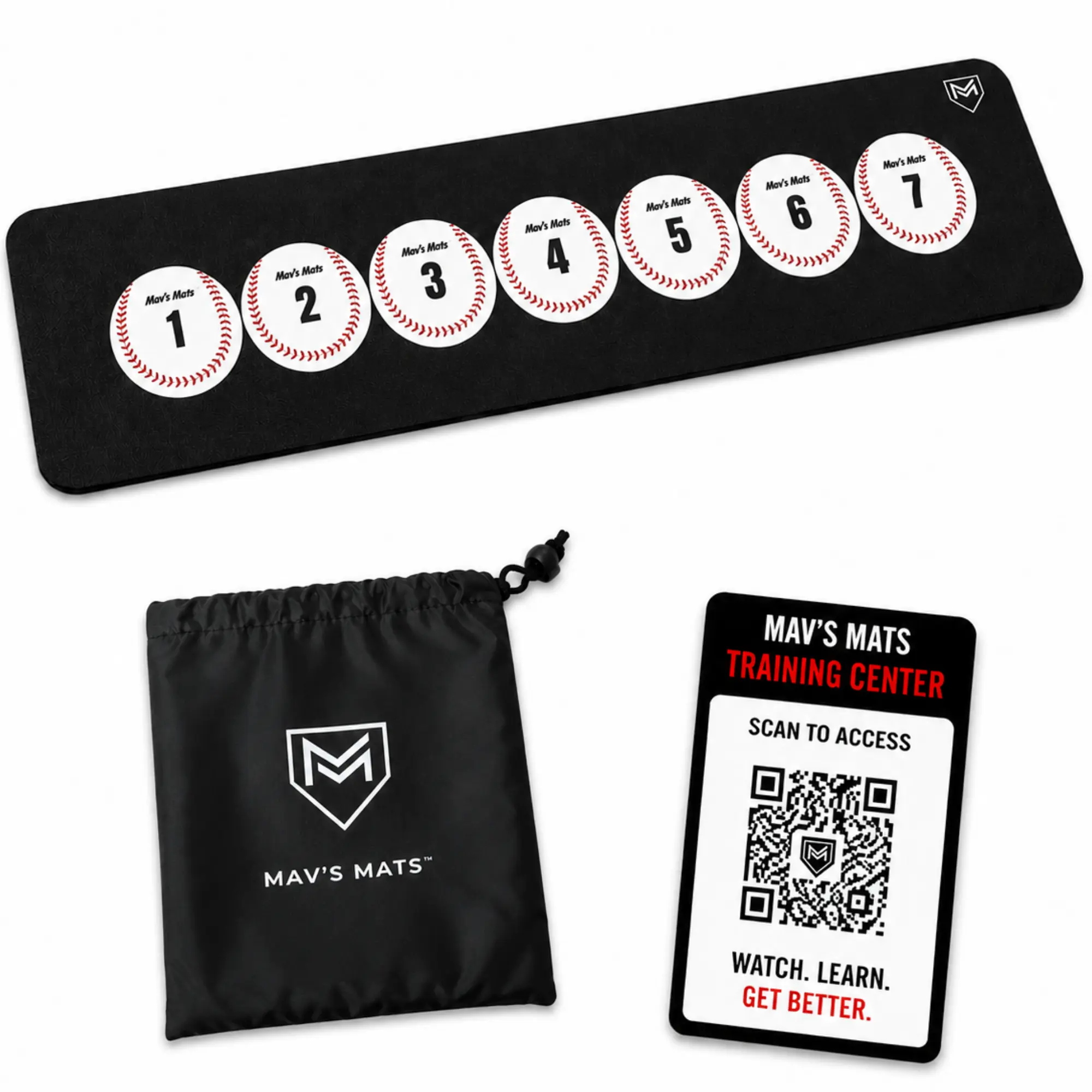 7 Ball Mat - Baseball Strike Zone Mat