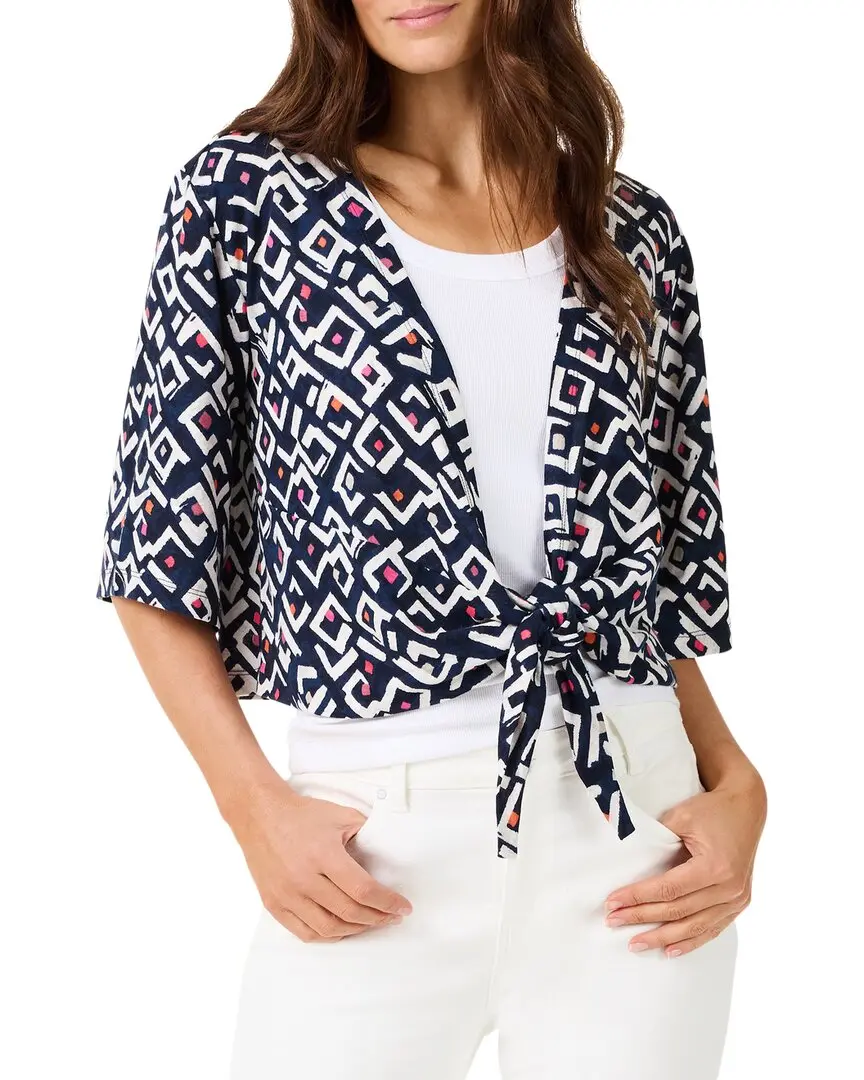 NIC+ZOE Petite Linen-Blend Angles 4-Way Cardigan
