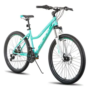 Hiland 26 Inch Womens Mountain Bike, with Step-Through Frame, 21 Speeds, Suspension Fork MTB, Bicycle for Women Men Adult