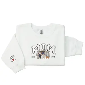 Custom Mama Sweatshirt with Photo, Personalized Mom Sweatshirt,Custom Family Picture Shirt,Custom Sweatshirt for Mom,Unique Motherhood Gift