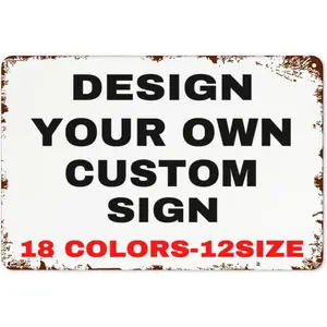 Outdoor Metal Personalized Signs With Your Photo, Text, Logo - Decorative House Sign for Business, Workplace, Office, Home