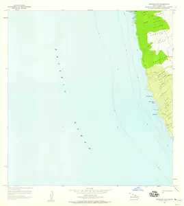 Keawanui Bay Hawaii USGS Topographic Quadrangle Map, 1957, 1:24000