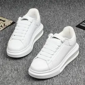 Luxury Men's & Women's   Patent Leather Air Cushion Skateboard Sneakers - Shiny Finish Couple Models Shoes
