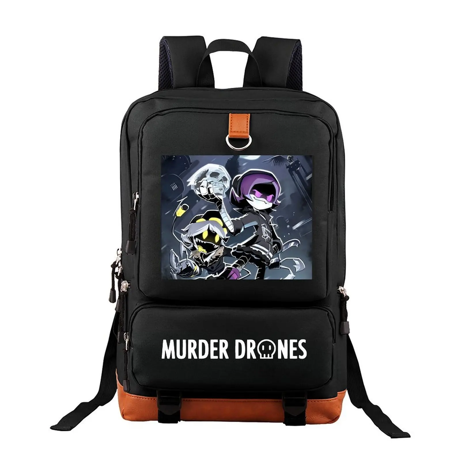 Murder Drones Unisex Backpack with Laptop Compartment – Large Capacity Travel & Commuting Bag for Camping, Perfect Birthday Gift for Friends & Family 17.3‘’*11.4”