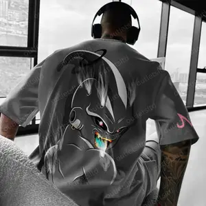 Unisex Oversized BUU Anime Print T Shirt, Dragon Ball Inspired Graphic Tee, Bold Villain Design, Streetwear Style, Gift for Anime Fans