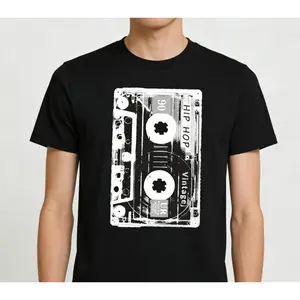 Vintage Cassette Tape Hip Hop Music 80s 90s Retro Distressed T-Shirt