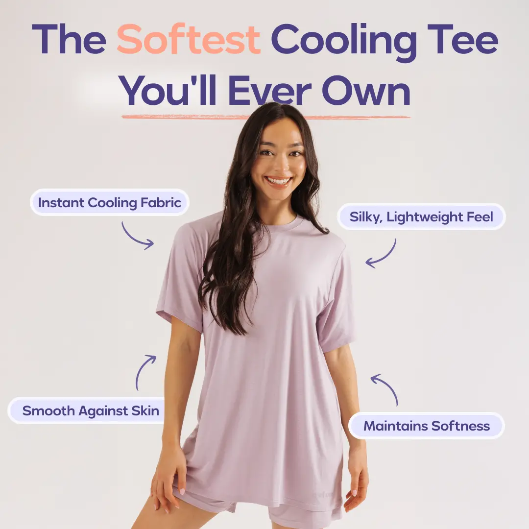 Mellow Sleep | Cooling DreamTee, Cooling Pajama, Breathable Summer Sleepwear & Cooling Loungewear, MellowSoft Stretch Fabric