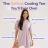 Mellow Sleep | Cooling DreamTee (T-Shirt Only), Cooling Pajama, Breathable Summer Sleepwear & Cooling Loungewear, MellowSoft Stretch Fabric