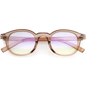 Small Lightweight Everyday Round Blue Light Filtering Glasses D195