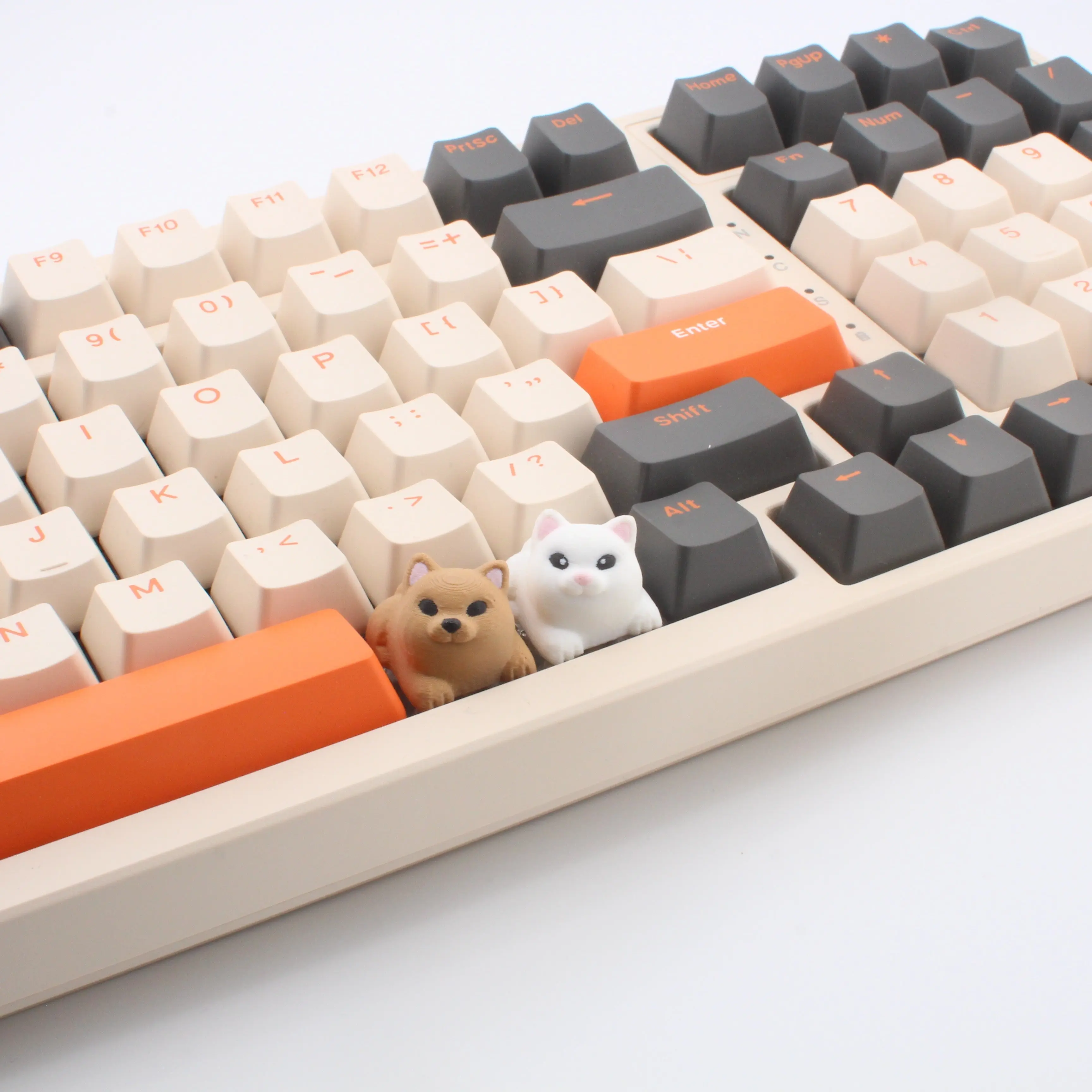 3D Printed Full-Colors Dog Keycaps with Standard Mounting Stem, Compatible with Cherry MX Switches for Fidget Keyboards