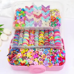 510pcs Multicolor Hair Accessory Set, Including Colorful , Butterflies, Flowers, Stars, Cartoon Clips & Small Claw Clips – Perfect for Girls and Women, Ideal for Everyday Use or Parties, Without Box, Hair Accessories Set