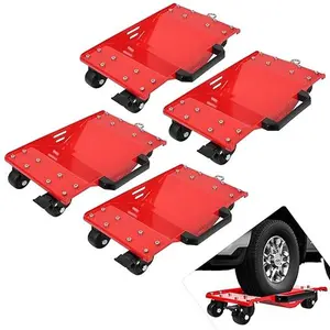 GARVEE 8000LBS Capacity Car Dolly Set of 4, Brakes&Tow Hooks for Trucks
