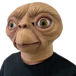 ET Latex Headgear Alien Mask Halloween Cosplay Movie Dress Up Theme Party Costume Props