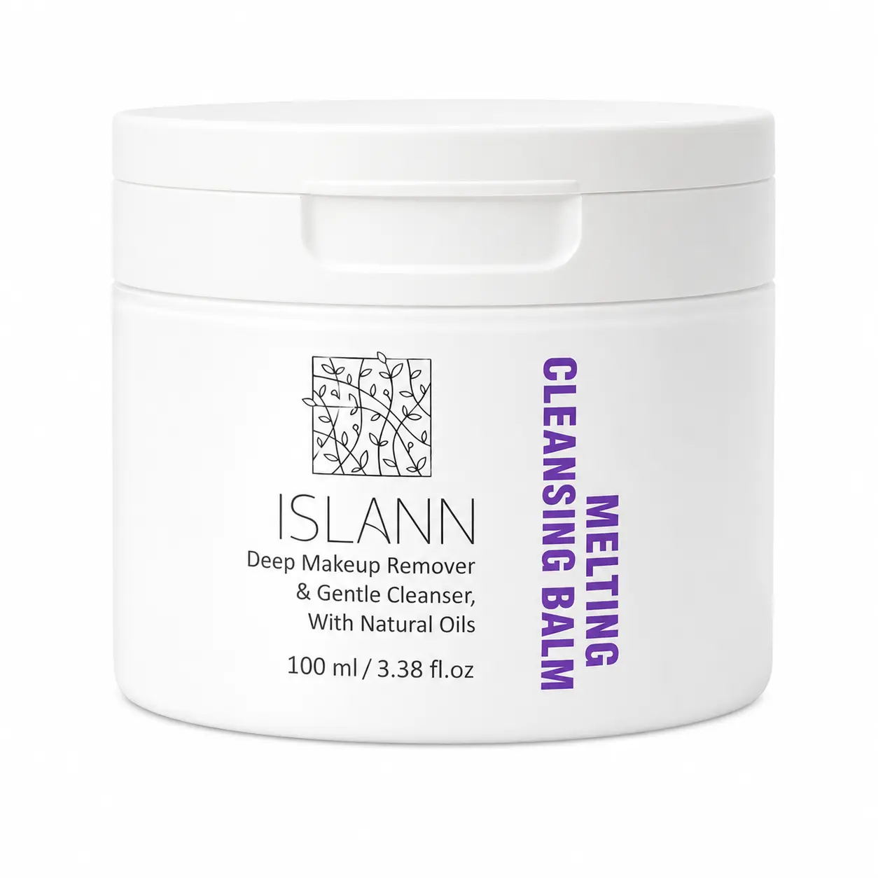 ISLANN Melting Cleansing Balm 3.38 fl.oz / 100ml, K-Beauty Inspired Double Cleansing, Gentle Vegan Makeup Remover & Oil Cleanser