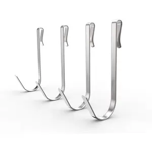 Stainless Steel Heavy Duty S Hooks for Bathroom Showers Organizer  - Bathroom Shower Organizer Adhesive Replacement - Rust Proof Shower   Hang Rack Hooks
