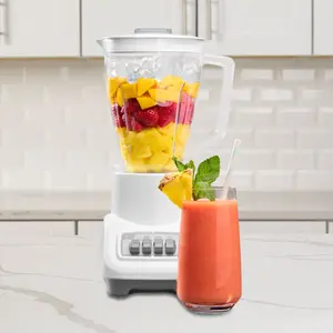 Oster Turbo Blender 800 Watts For Food Preparation Powerful Stainless Steel Blade Countertop Electric Mixer White