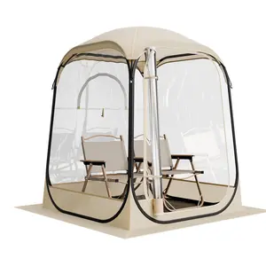 【Summervibes】VEVOR Pop up Sports Tent,  50x50 in Clear Bubble Tent for 1 Person, Waterproof Outdoor Pod with Floor Mat & Top Cover, Garden Igloo Dome Tents Camping Shelter for Events Fishing Cheering