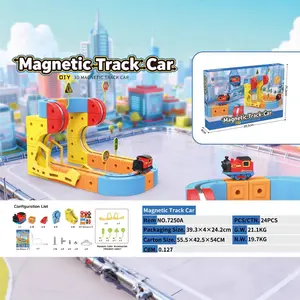 SKYQITIAN Magnetic Track Car STEM Education Toy - 3D Building Blocks, Engineering Track, Unisex Kids’ Toy for Spatial Reasoning Development, Ideal Aspiring Engineer Gift