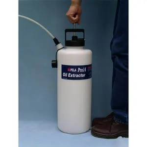 PELA PL-14 14L See-Through Manual Pump Oil Extractor, Patent-Pending Hand-Operated Vacuum Suction Car Repair Tool for Large Engines, Efficient Oil Drainage Device