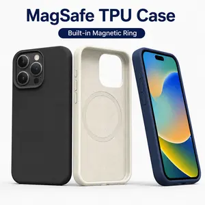 Magsafe Magnetic Liquid Silicone Case for iPhone 17Air 17 16 15 14 13 12 11 Pro Max Shockproof Protective Casing with Wireless Charging Feature