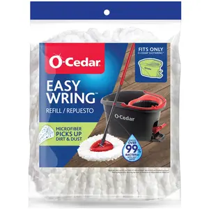 O-Cedar EasyWring Spin Mop Head Replacement, Machine Washable Microfiber
