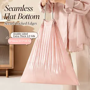 100-Pack 5-Gallon Disposable Garbage Bags, Anti-Puncture, Odor Elimination, Kitchen Drawstring Trash Bags, Thickened, Easy Use, Durable