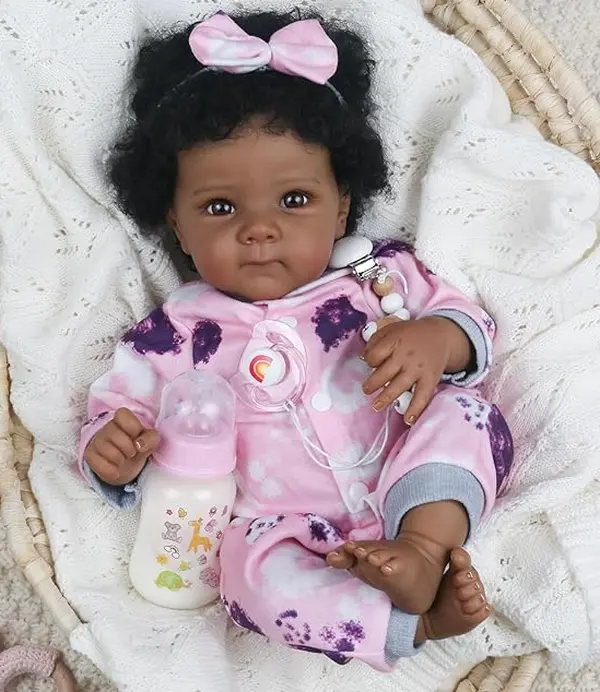 Lifelike Reborn Baby Dolls 20 Inch Fabric body+vinyl limbs Real Life Baby Dolls For kids Age 3+ Suitable gifts for Mother's Day Valentine's Day Children's Day & Christmas(Accessories are not included)