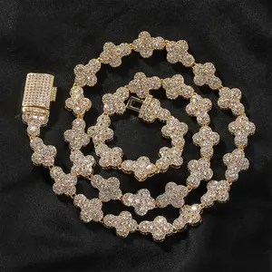 Copper Inlaid Zircon Cross Necklace