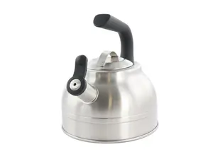 Kenmore Elite 2.3 Quart Stainless Steel Whistling Tea Kettle in Silver  1BB-0132-00005