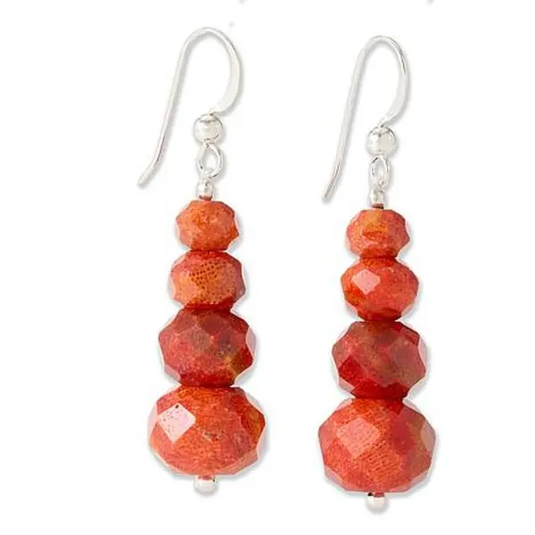 Mine Finds by Jay King Branch Coral Sterling Silver Drop Earrings