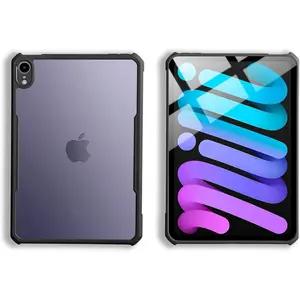 for iPad mini 7 A17 Pro Case, for iPad mini 7th/6th Generation Ultra Thin (2024/2021) Matte  Clear Case, Flexible TPU, Absorbs Shock, Lightweight, Thin (Black)