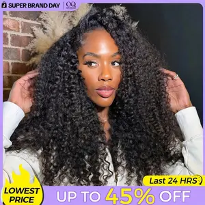 [3 In 1 Half Wig] OQ HAIR Water Wave Half Wig Invisible Hairline Wear Go Glueless Wig With Drawstring Seamless Flig Over Wig Human Hair #DealsForYouDays