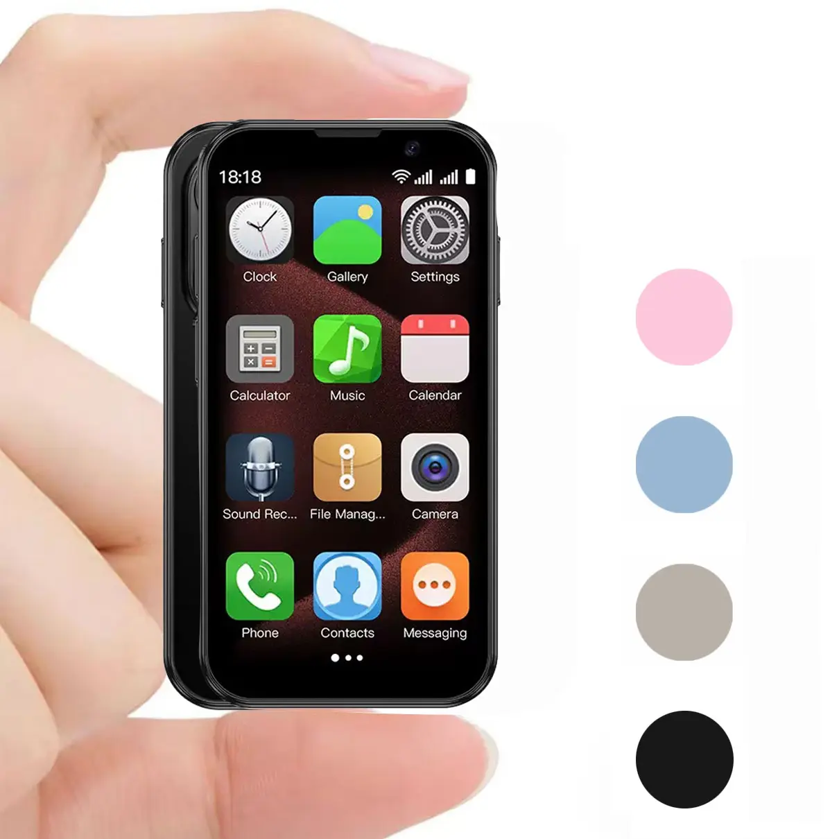 Mini Smart Phone，3.0 Inch Dual SIM Smartphone，3G Android 9 Phones wiht 2GB RAM,16GB Storage，Calling，GPS Bluetooth-compatible WiFi Portable Micro Tiny Mobile Phone