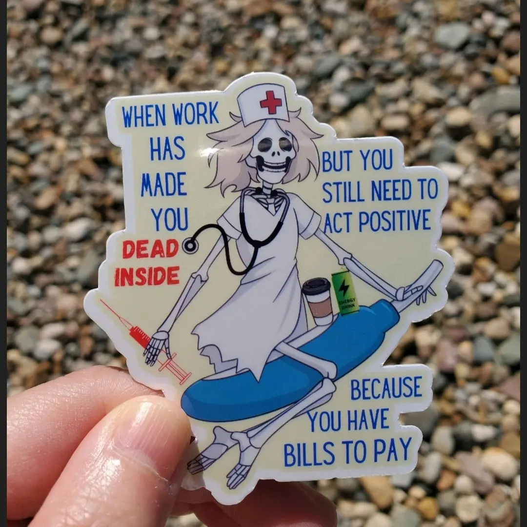 funny nurse sticker